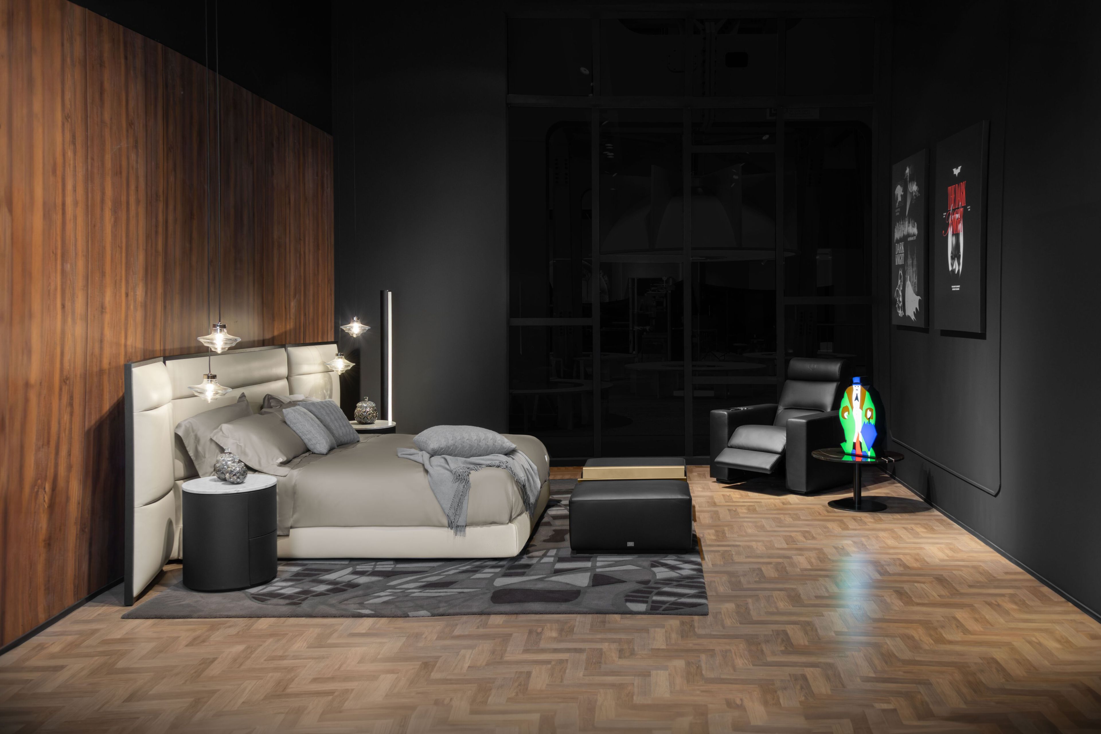 Кожаная двуспальная кровать Wayne Enterprises Home Collection WE-075 ARCH-00082783 - Вид №4