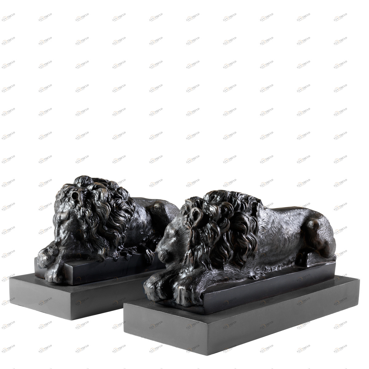 Статуэтки декоративные 2 шт черные Canova EICHHOLTZ EICHHOLTZ 062715 Бронза;черный 