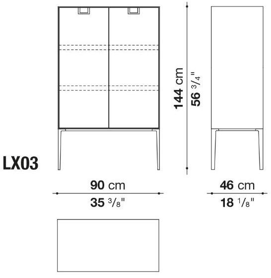 Maxalto Буфет из лакированной древесины с распашными дверцами Alcor sun-id-1351452 - Вид №6