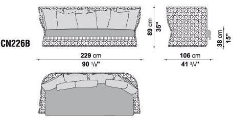 B&B Italia Outdoor 3-х местный полиэтиленовый диван Canasta sun-id-1417539 - Вид №5