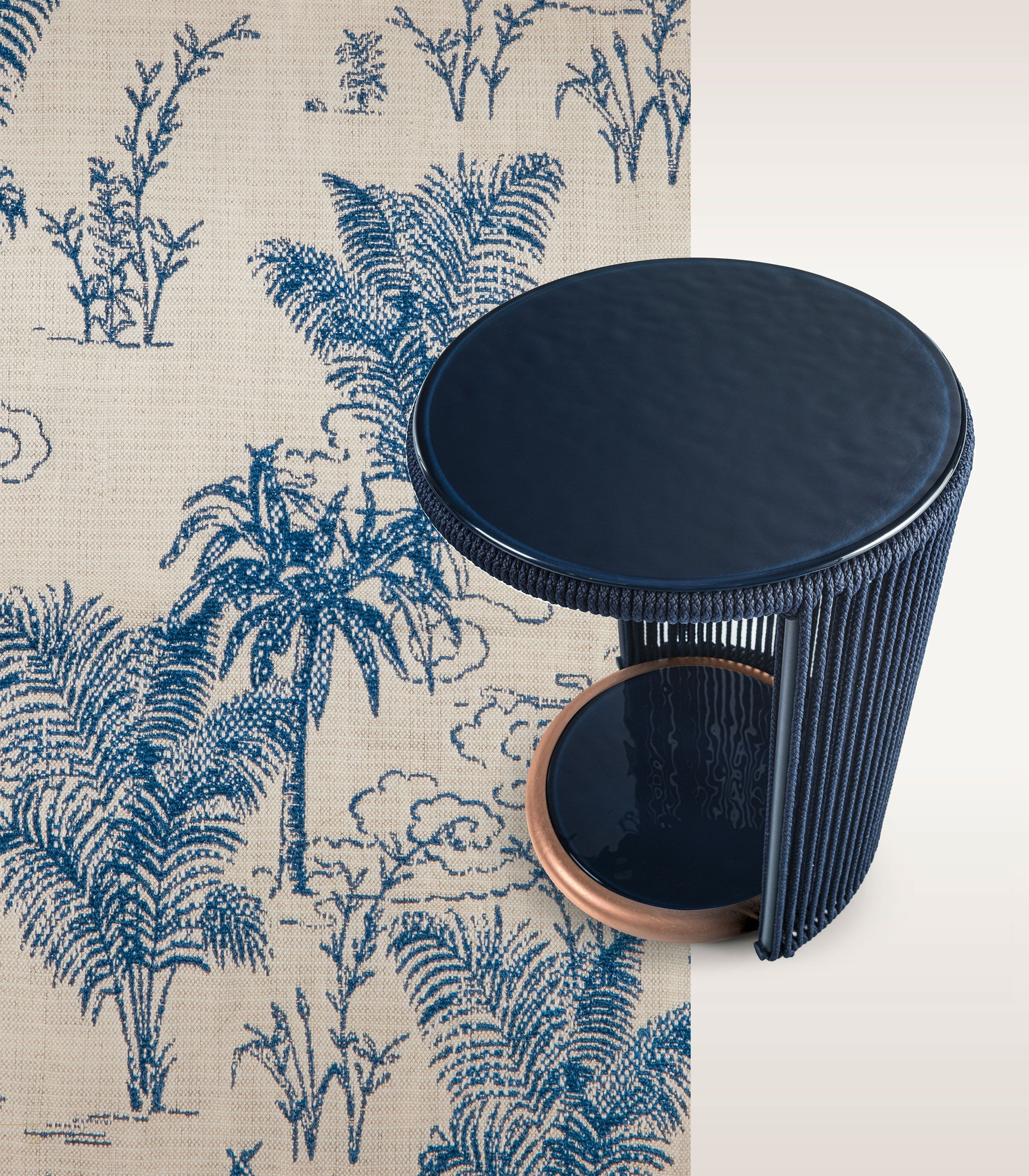 Высокий садовый стол из стекла и ткани Longhi курорт ARCH-00006647 - Вид №2