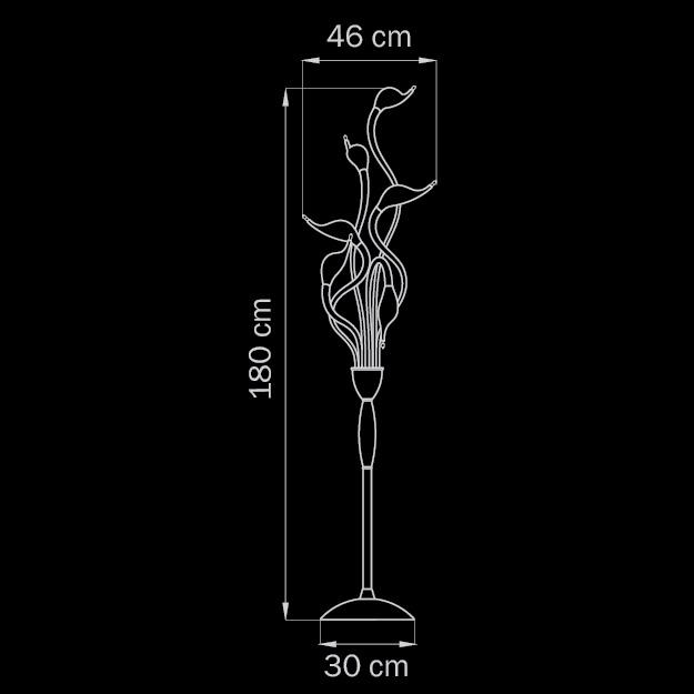 Торшер Lightstar Cigno Collo Bk 751767 LIGHTSTAR  081436 Черный  - Вид №1