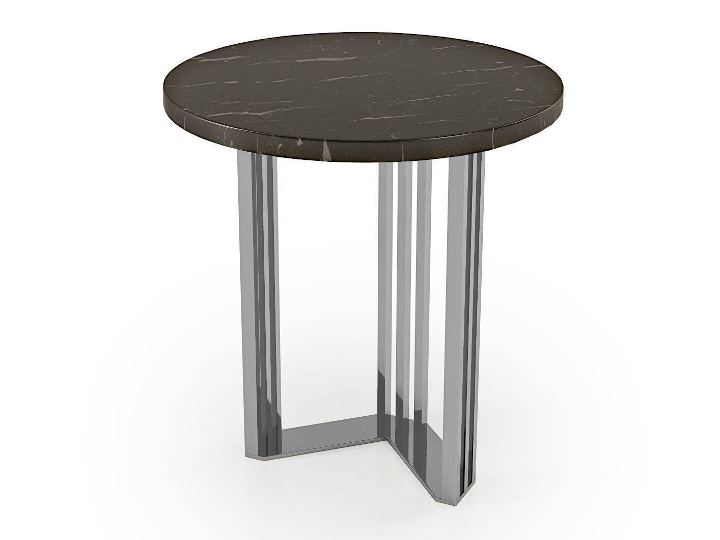Высокий круглый мраморный журнальный столик Bizzotto Italia Symphony-Infinity ARCH-00101333 - Вид №6