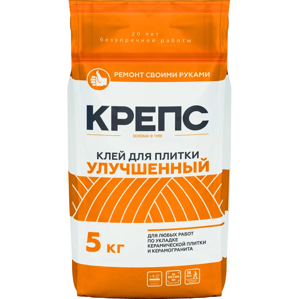 Клей для плитки Крепс Улучшенный 5 кг STLM-2010300