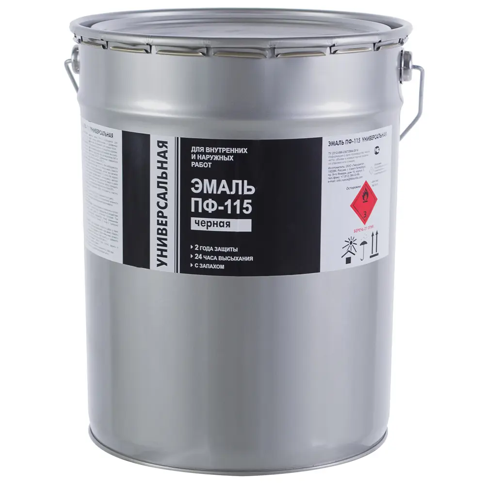Эмаль ПФ-115 Эконом цвет чёрный 20 кг Santreyd STLM-2088488 - Вид №1