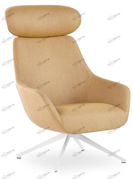 B&T Design Кресло на козелке из ткани с подголовником Lamy sun-id-1471683