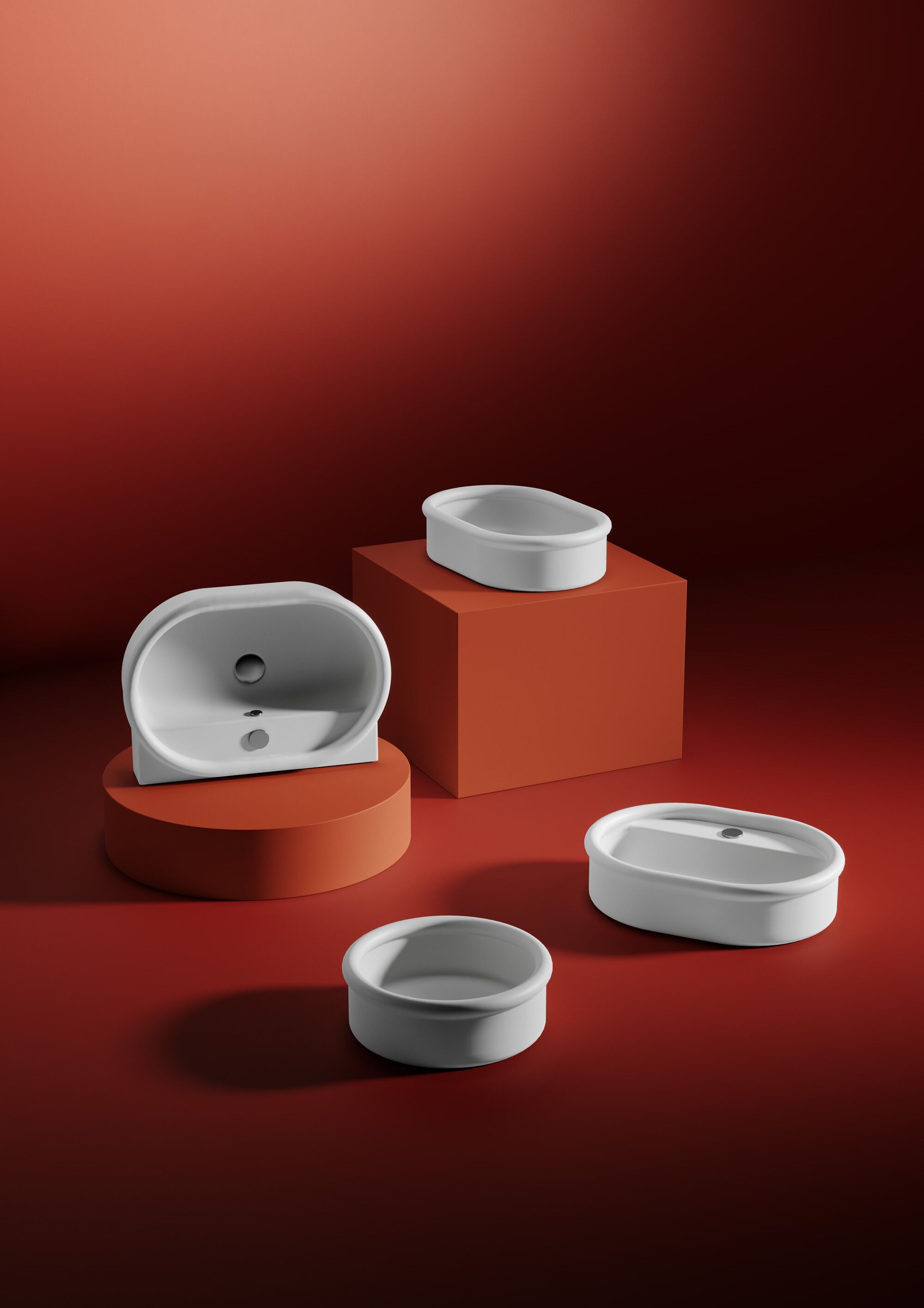 Керамическая овальная столешница с отверстием для крана ArtCeram Brera ARCH-00058840