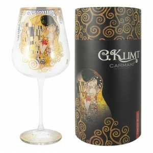Бокал для вина стеклянный 800 мл золото "Поцелуй Г.Климт" CARMANI Г, КЛИМТ 00-3946965 Золото;прозрачный