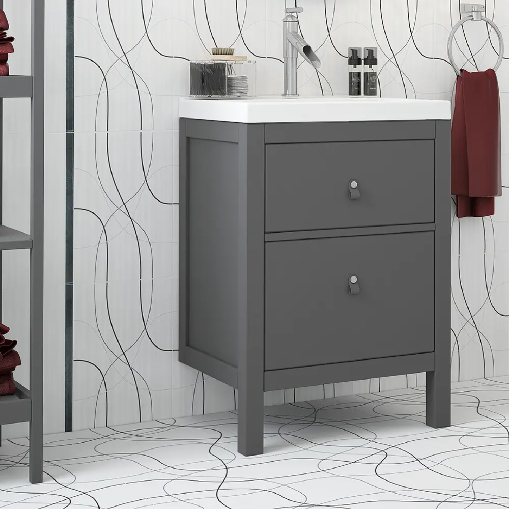 Глазурованный керамогранит Керамин Аляска 40x40 см 1.76 м² матовый цвет белый/серый STLM-2099729