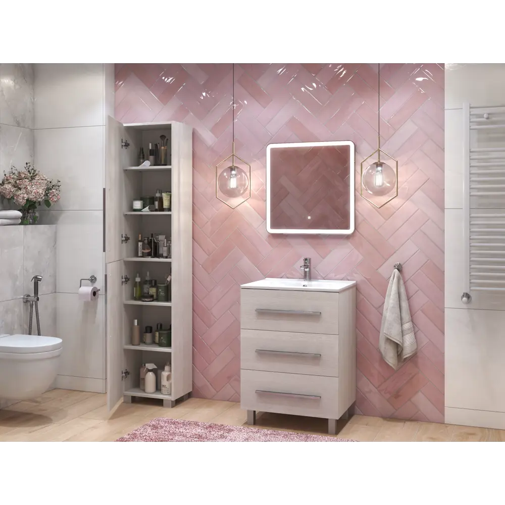 Пенал для ванной Vigo Yuma 189.2x40 см цвет ясень анкор STLM-2018448 - Вид №6