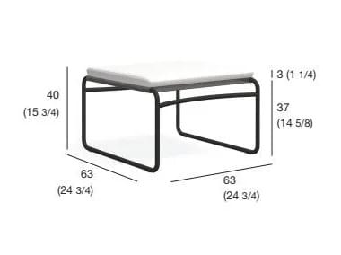 Веревочная квадратная Садовая подставка для ног RODA Harp ARCH-00138027 - Вид №2