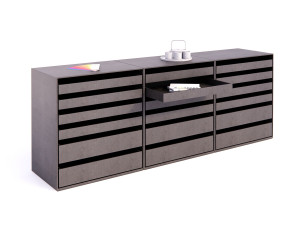 Шкаф для дисплея с ящиками