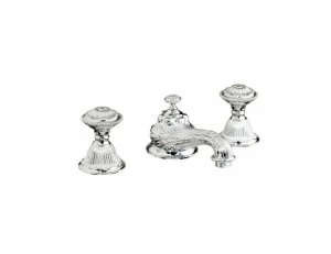 230401.A010.50 Раковина с тремя отверстиями и сливом click-clack Яркий хром