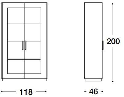 VOLPI Витрина из дерева и стекла со встроенной подсветкой Luigi volpi Lv-14004 - Вид №2