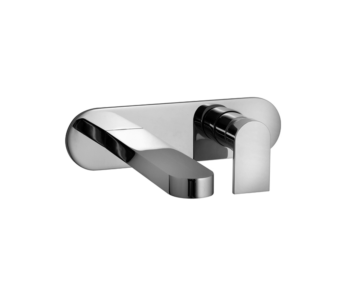 V013B+M011A  Смеситель из стены для раковинывылет 20 см ручка ограничитель потока воды до 5 л/мин при 3 бар впуски 1/2'' без донного клапана Fantini Rubinetti MARE