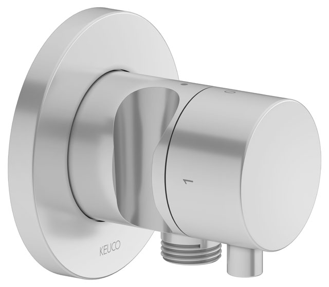 59557011201 Встраиваемый запорный вентиль с переключателем на 2 потребителя, выводом для шланга и держателем лейки DN 15 KEUCO IXMO - Вид №6