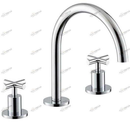 newform Смеситель для раковины на 3 отверстия с раздельными розетками, без сливного крана Blink sun-id-1489677