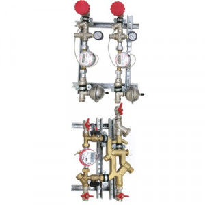 VT.NM.VF.00.0.0 Квартирная станция для систем отопления и водоснабжения вертикального размещения Valtec Без счетчиков