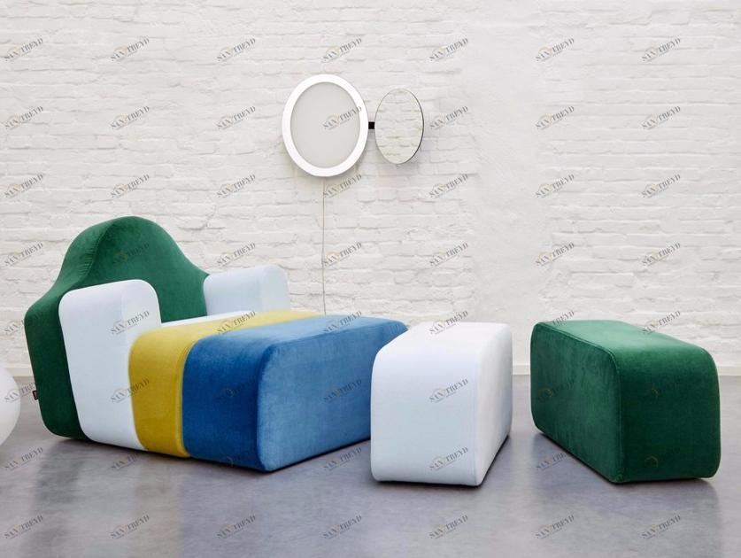 Ligne Roset Модульное тканевое кресло с подставкой для ног sun-id-1357561