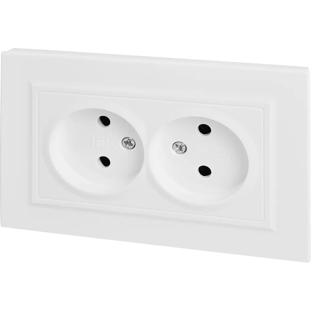 IEK Brite - двойная розетка скрытого монтажа для сухих помещений 87761529 STLM-1406767 - Вид №1