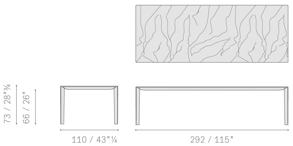 Прямоугольный мраморный стол Poltrona Frau коллекция-столы и стулья ARCH-00045830 - Вид №8