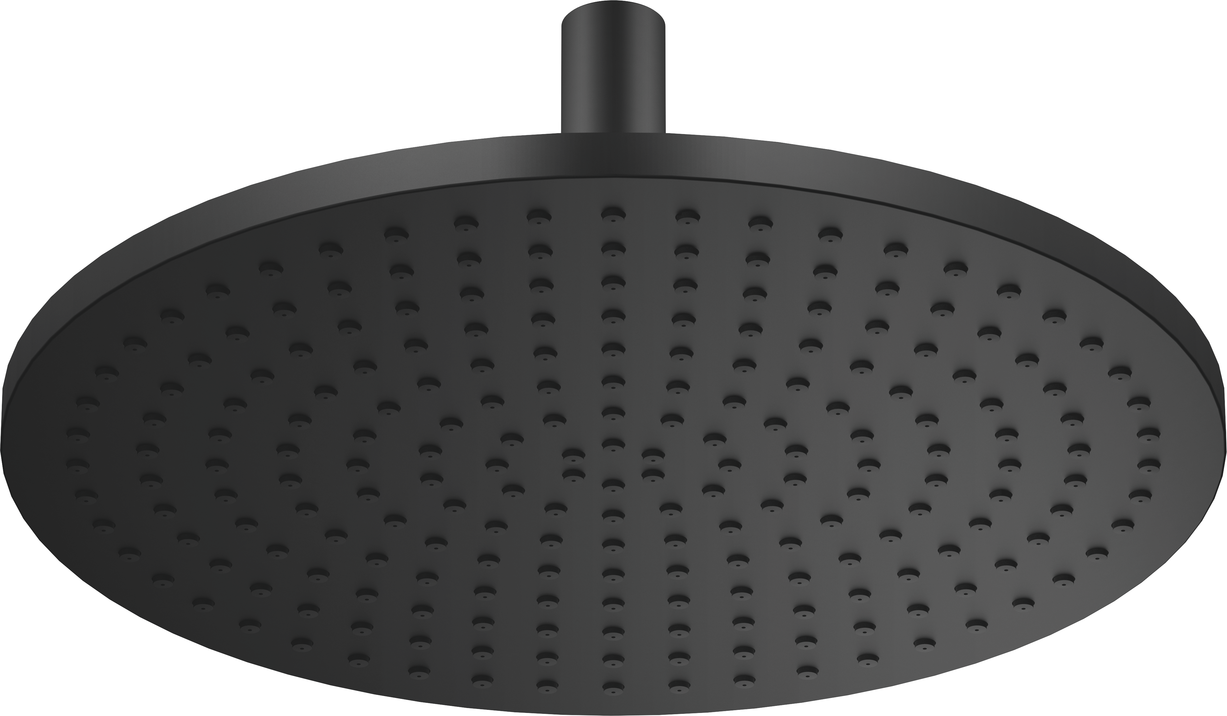 Душ тропический с потолочным креплением 400 мм - Черный матовый