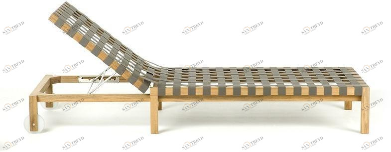 RODA Садовая кушетка из тика на колесиках Mistral sun-id-1445440