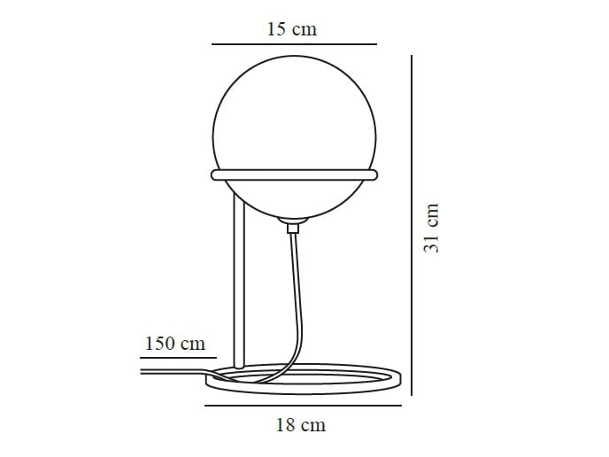 Стеклянная и металлическая настольная лампа Nordlux Wilson ARCH-00031442 - Вид №3