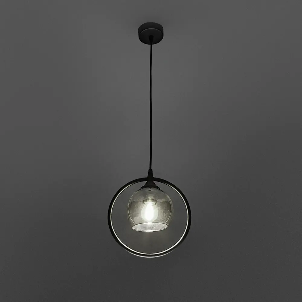 Подвесной светильник Vitaluce Оскар 1 лампа 3 м² цвет черный STLM-2101859 - Вид №1