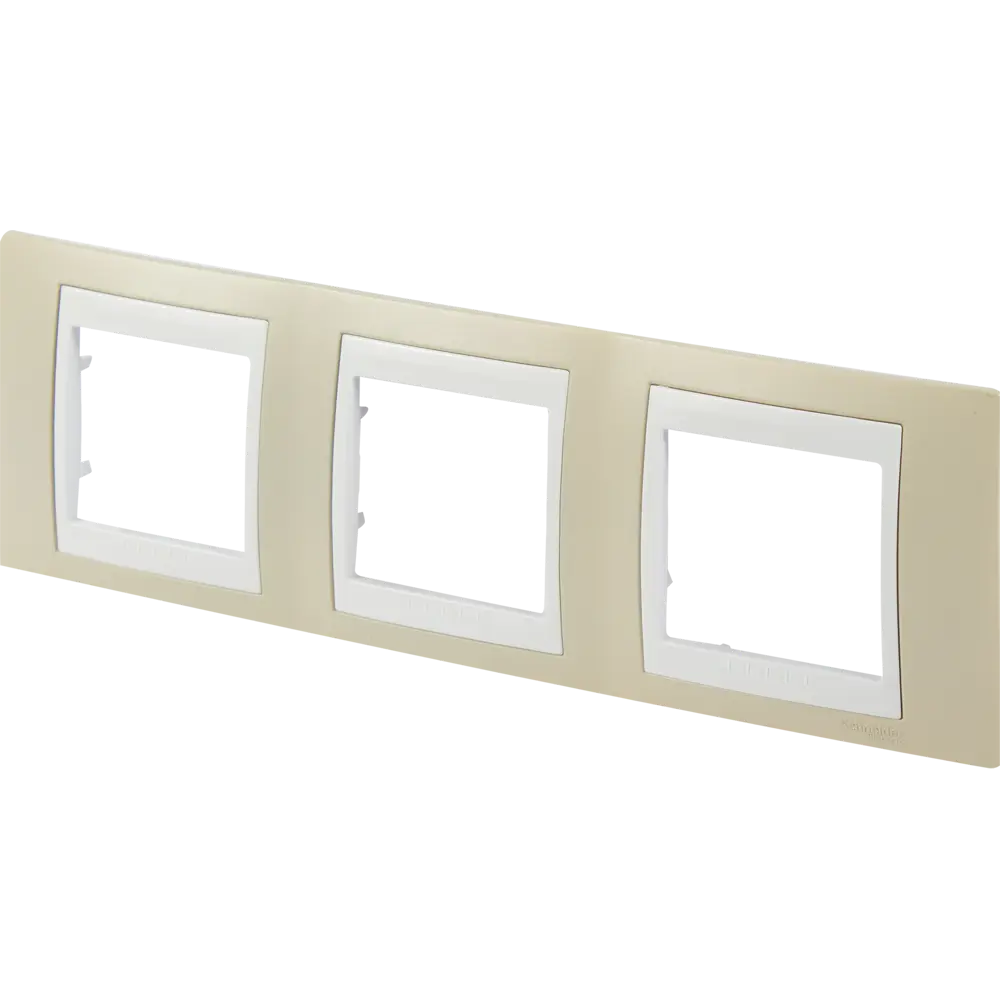 Рамка для розеток и выключателей Systeme Electric Unica 3 поста, цвет песчаный/белый STLM-2030140 - Вид №1