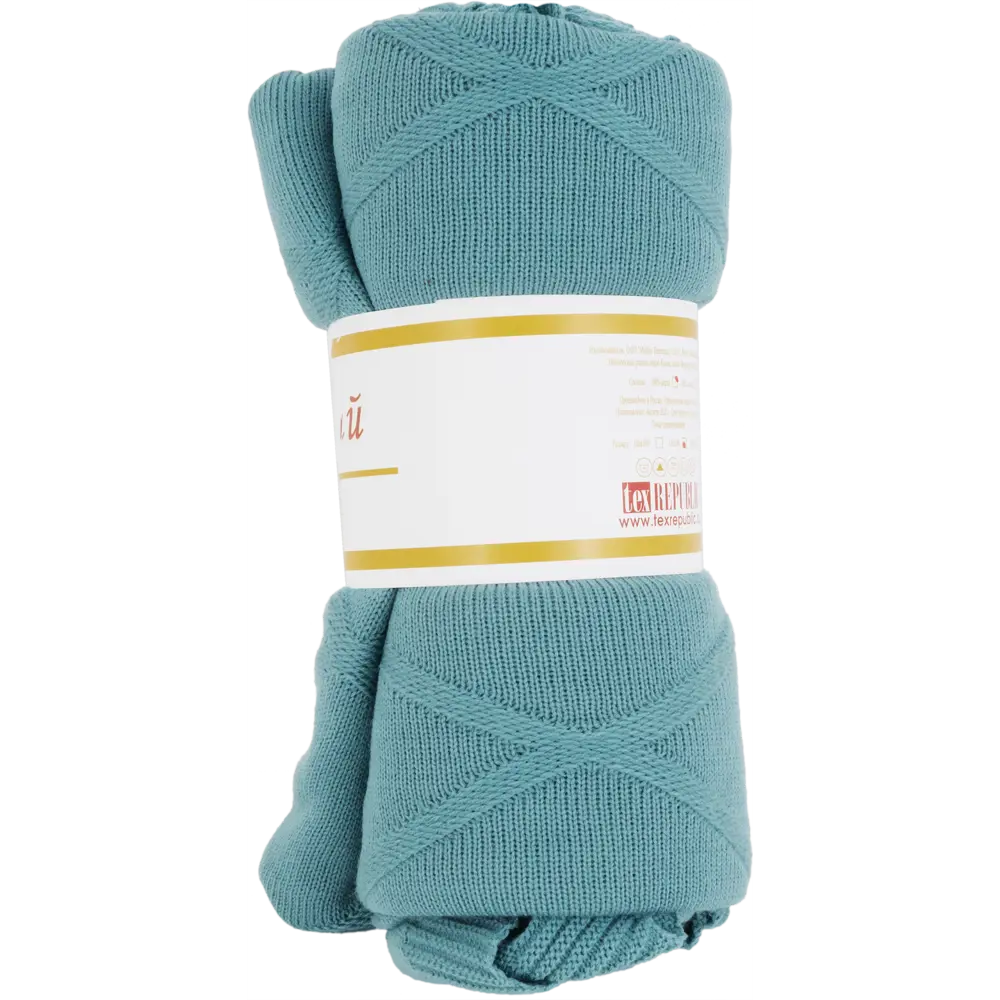 Плед вязаный 150x200 см акрил цвет голубой Santreyd отсутствует STLM-2191522 - Вид №2