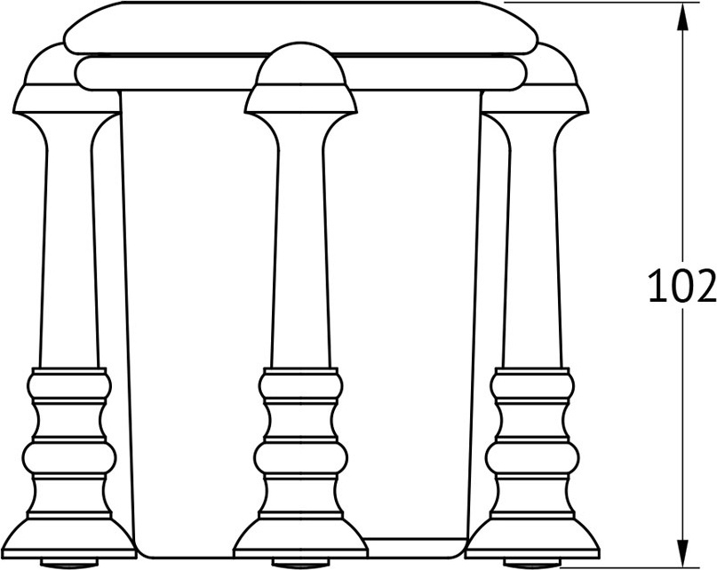 STI 127 Держатель со стаканом настольный 3SC STILMAR CHROME/GOLD Treesseci 3SC - Вид №1