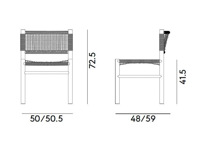 Стул из массива дерева и морской веревки Billiani Harry'S ARCH-00023792 - Вид №9