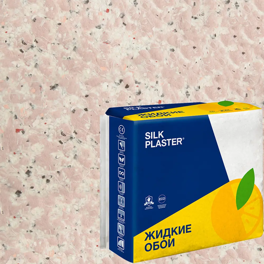 Жидкие обои SILK PLASTER Absolute А404 Сиренево-розовый 1.1 кг 82736084