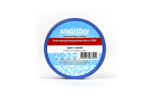 16052417 Изолента 0.18х19 мм, 20 метров, синяя SBE-IT-19-20-db Smartbuy