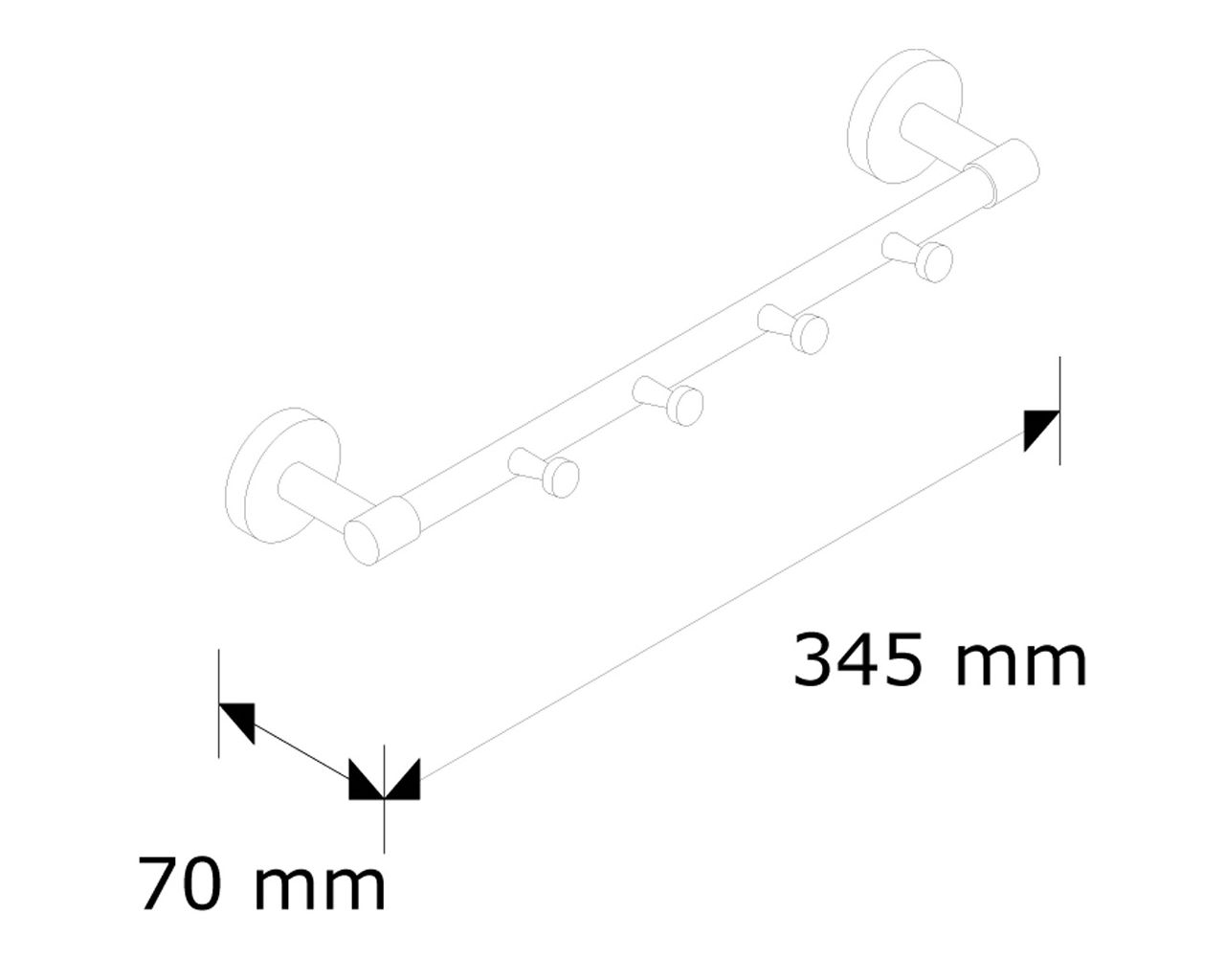 MHW05 Штанга L300 мм с четырьмя подвесками Merida  - Вид №1