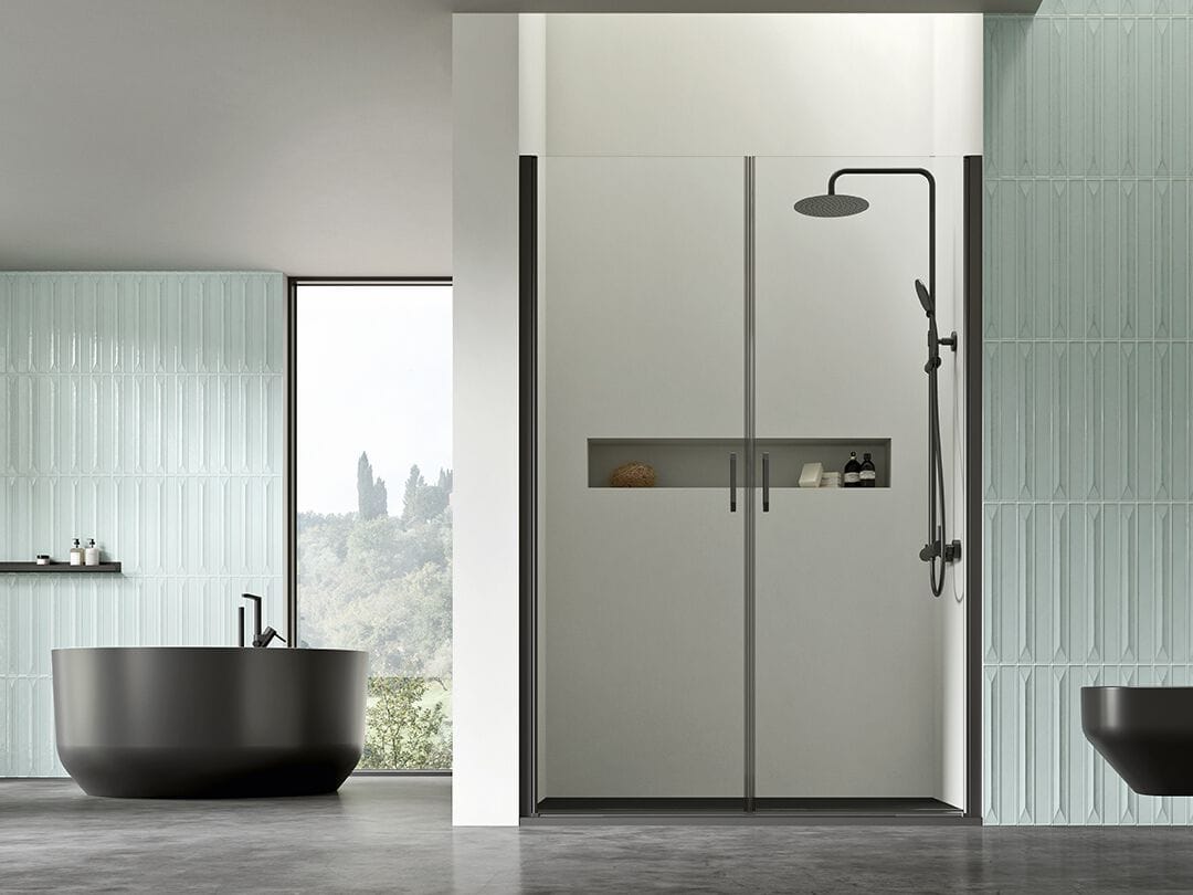 Стеклянная ниша душевая кабина с распашной дверью Gruppo Geromin Nylo ARCH-00045410