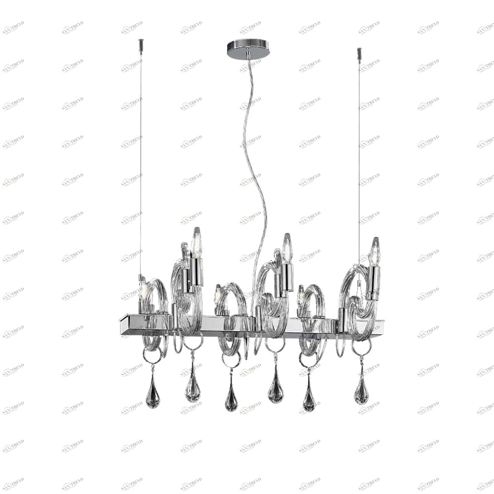 Люстра 2000/6 BL от Sylcom белая/ хром SYLCOM ДИЗАЙНЕРСКИЕ 247041 Белый 