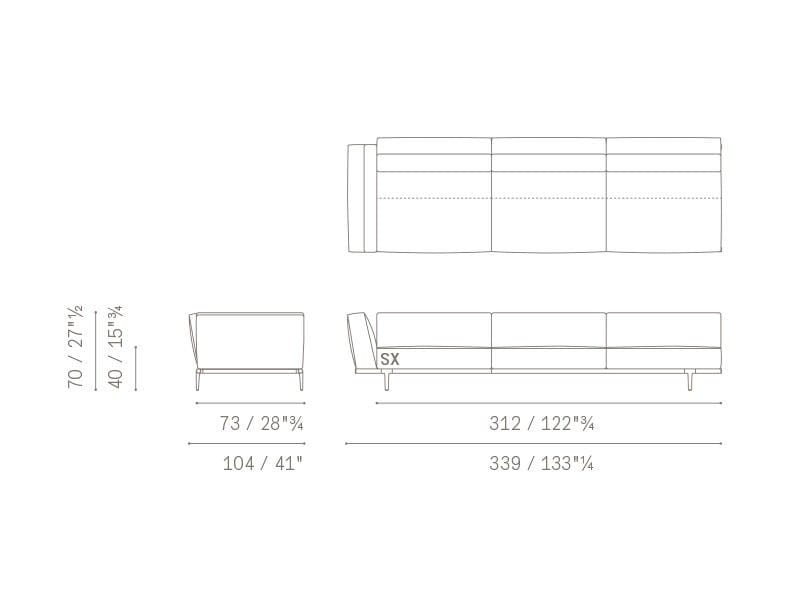 Ткань диван Poltrona Frau коллекция-диваны и кресла ARCH-00009449 - Вид №14