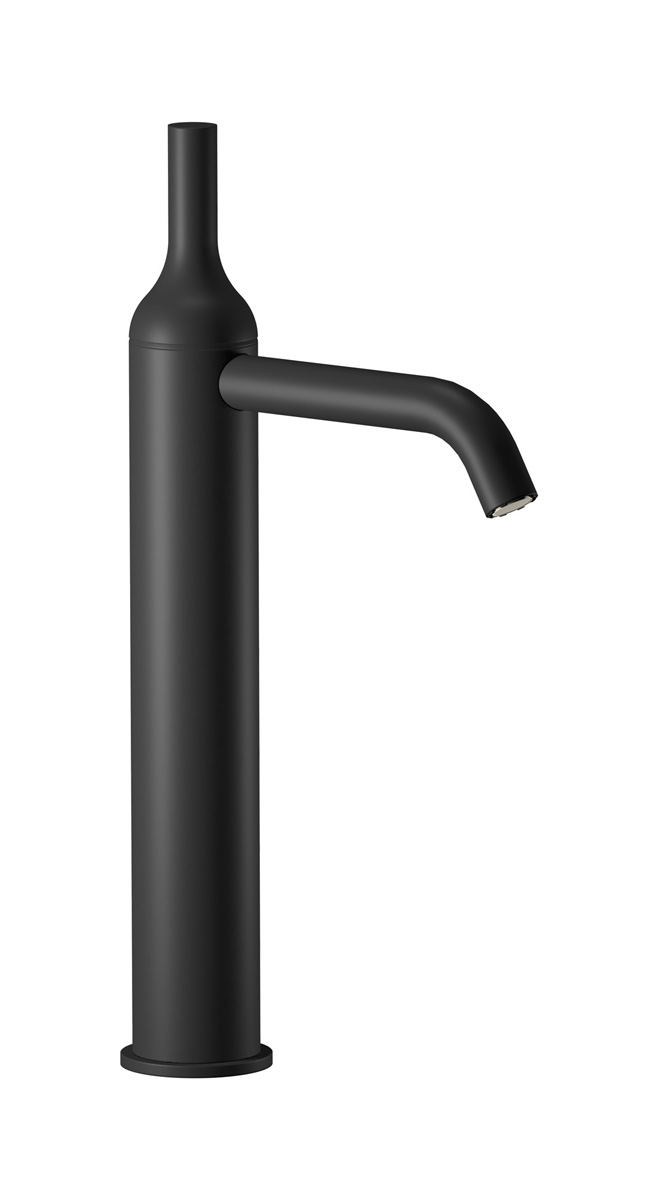 Высокий смеситель для раковины на 1 отверстие в комплекте с донным клапаном WE ARE IB bi202np Matt Black Batlo