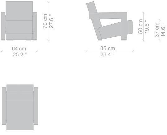 Cassina Кресло из ткани sun-id-1354724 - Вид №4