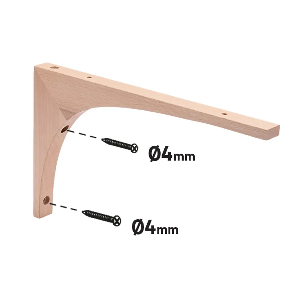 Кронштейн Spaceo 15x25 см нагрузка до 25 кг цвет дерево 2 шт STLM-2151637 - Вид №5