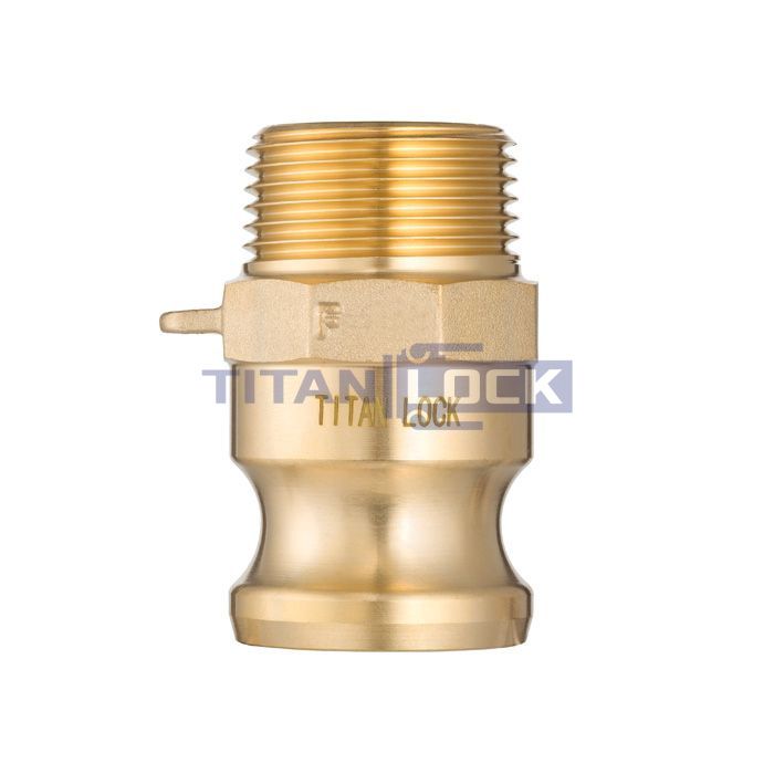 Камлок латунный тип F ниппель, наруж. резьба BSP 3/4", TL75FBR TITAN LOCK 