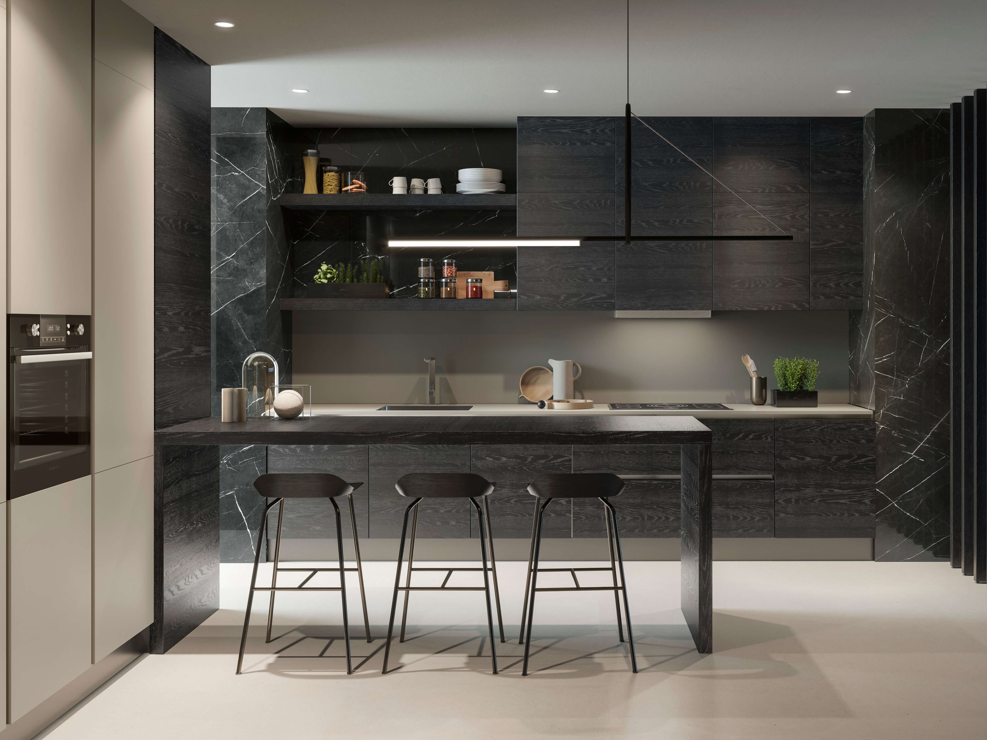 Дубовая кухня на заказ GAROFOLI Custom Kitchens ARCH-00051981