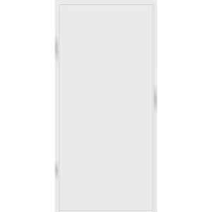 Дверь межкомнатная глухая обратного открывания с замком комплекте Invisible 90x230 см правая цвет белый