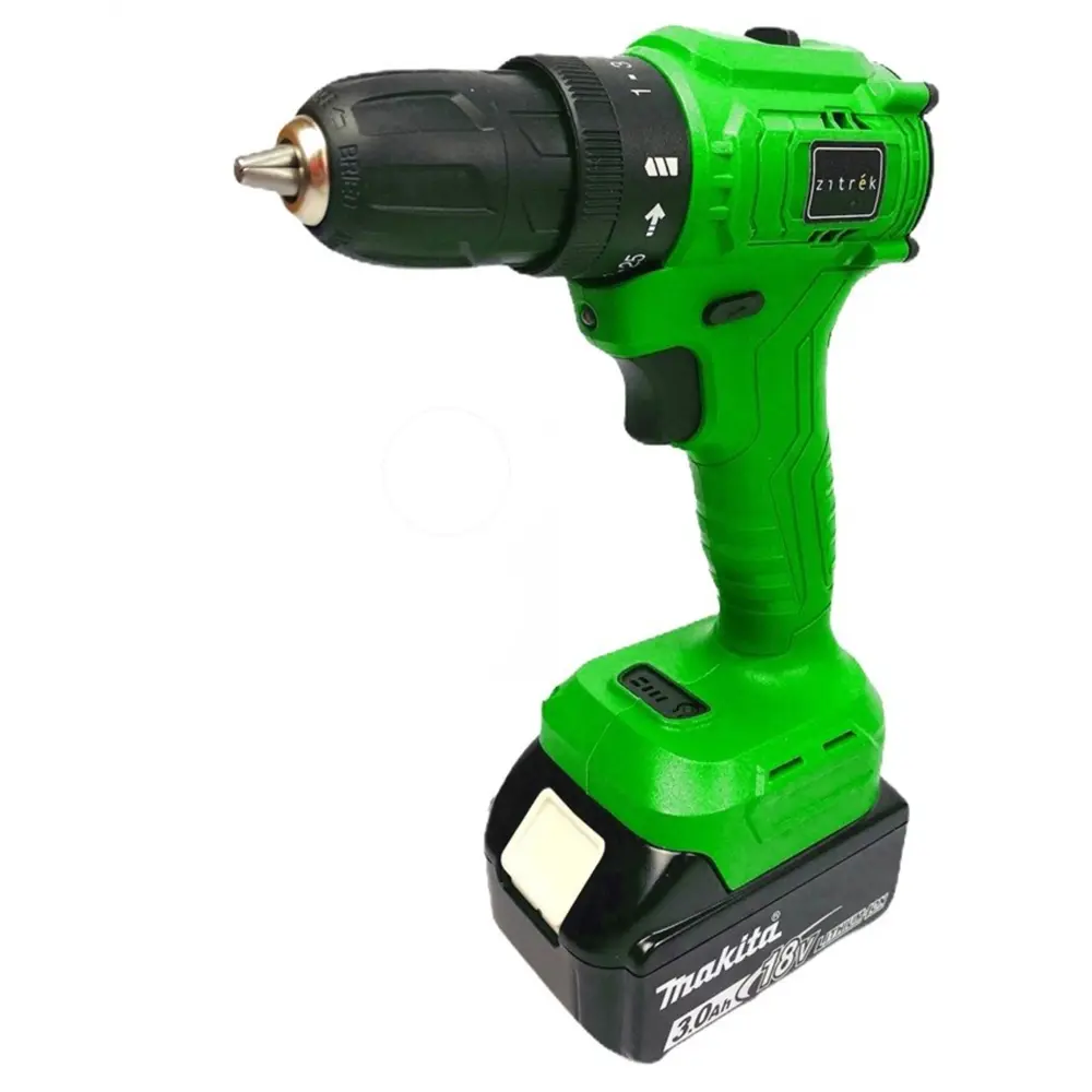 Дрель-шуруповерт аккумуляторная бесщеточная Zitrek Greenpower 20 Pro, 20 В Li-ion 2x4 Ач STLM-2114249