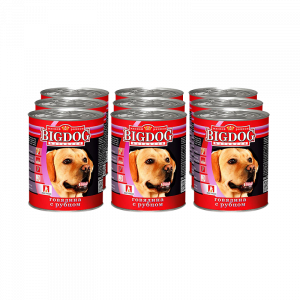 ПР0036392*9 Корм для собак Big Dog Говядина с рубцом конс. (упаковка - 9 шт) ЗООГУРМАН