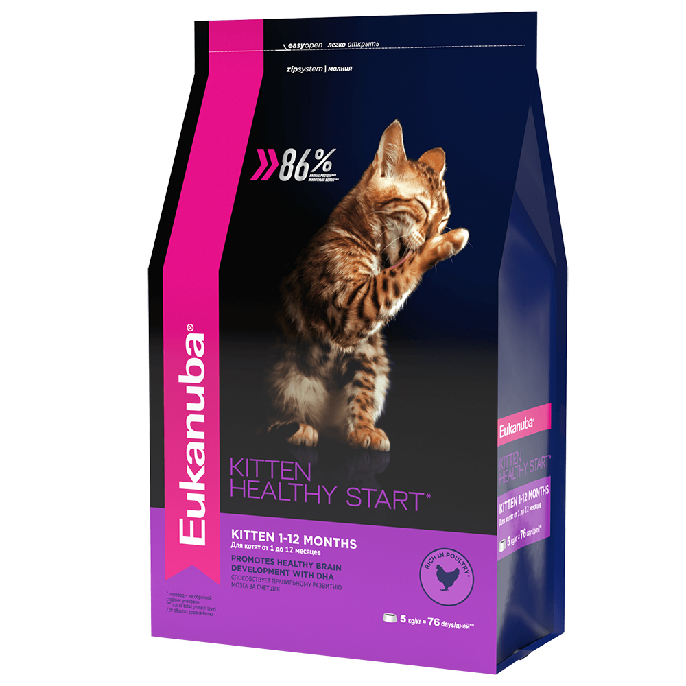 ПР0055340 Корм для котят домашняя птица сух. 5кг Eukanuba 