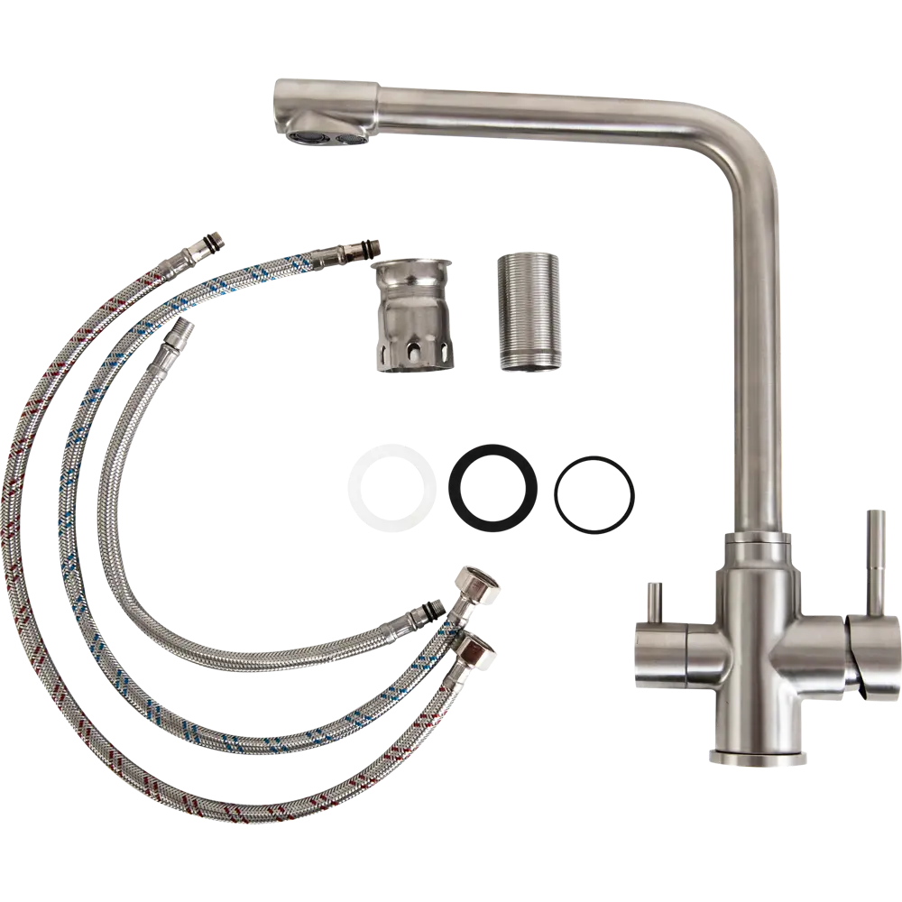 Смеситель для кухни Vidage VS-8201 с подключением к фильтру нержавеющая сталь STLM-2029935 - Вид №5