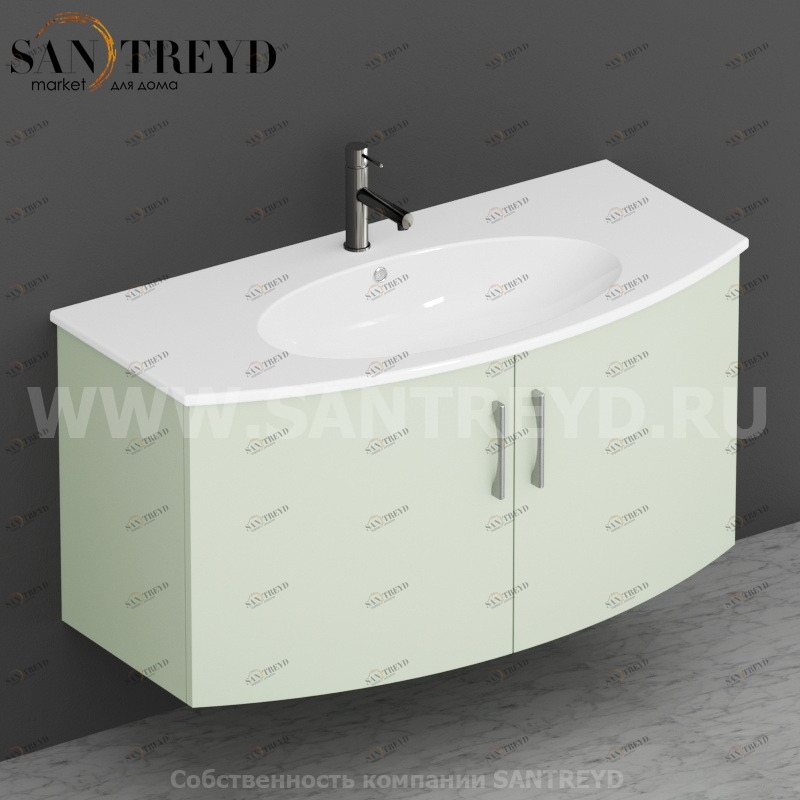 MDMA10Y003 Тумба с двумя створками 98 см зеленая Globo 4ALL Италия Ceramica Globo